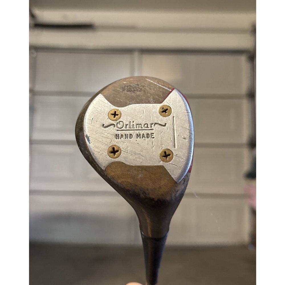 RARE VINTAGE ORLIMAR‎ HANDMADE Golf Club PERSIMMON WOOD -RH, 1 Stiff Steel